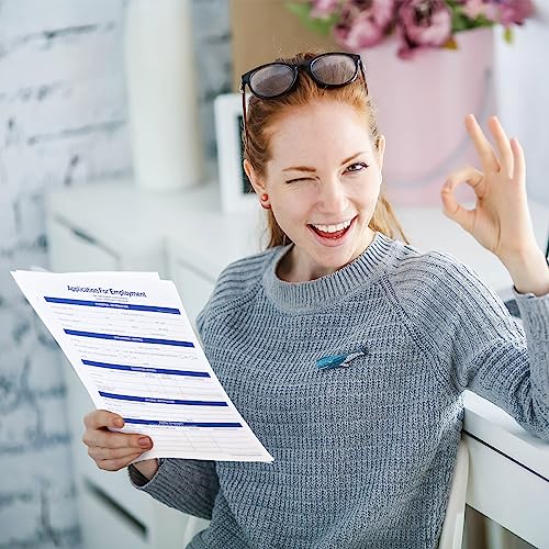 Qilery 200 Sheets Employment Application Forms, 2-Sided, 8.5 x 11 inches (2-Sided) – 200 Pack
