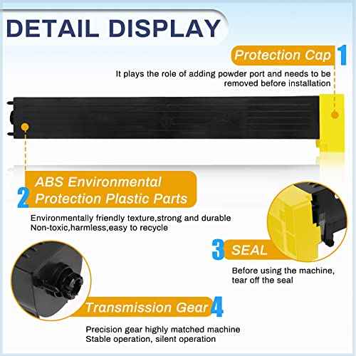 711 TN712 Yellow Toner Cartridge for Konica Minolta TN711K TN712K(A3VU030) Toner Compatible with Bizhub C754 C654 754E 654E Toner Page Yield 47200 (1 Pack)¡¦
