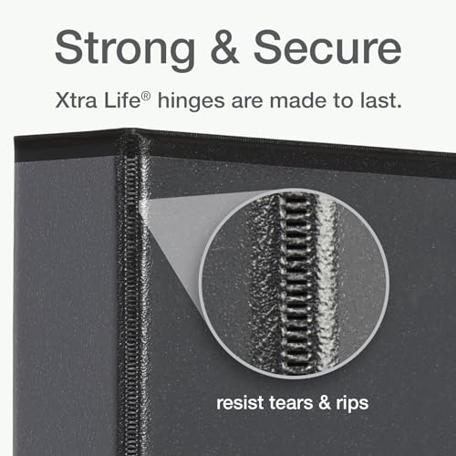 Oxford 3 Ring Binders, Binders for School and Office, Durable 4 Inch, ONE-Touch Easy Open D Rings, View Binder Covers, 4 Interior Pockets, PVC-Free, Holds 880 Sheets, Black, 2 Pack (79920)