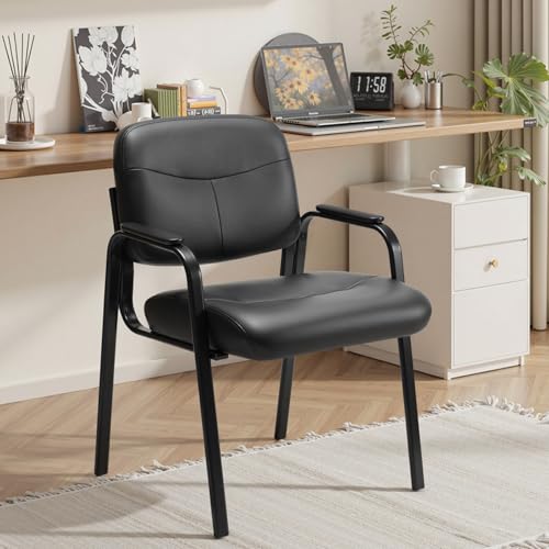 OLIXIS Waiting Room Guest Chairs - Comfortable Leather Lounge Seating for Office & Lobby