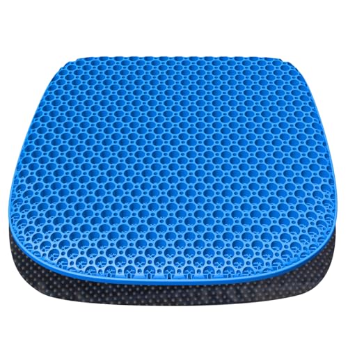 TONINT Gel Seat Cushion Medium, 17x15x1.2 in – Large, washable cover, anti-slip