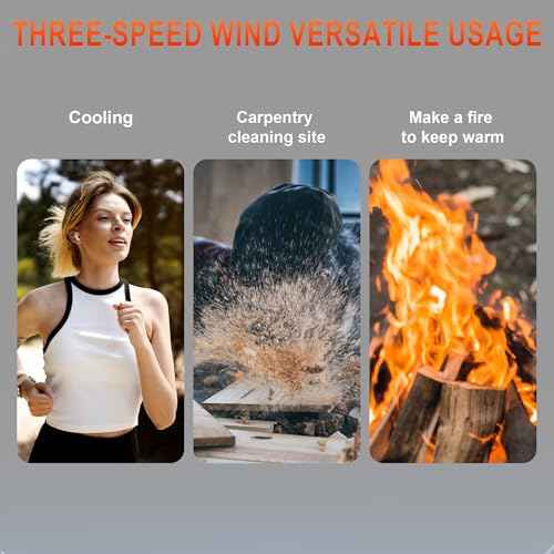 Compressed Air Duster, 130000RPM Electric Air Duster, 3 Gear Adjustable Cordless Air Duster, Compressed Air for Computers, Rechargeable Air Duster for PC, Keyboard and Car (F31-Black)
