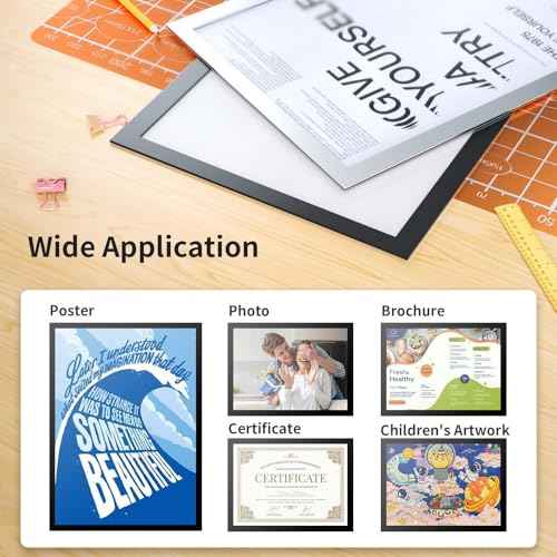 24Pack Magnetic Sign Holder 8.5 x 11 Wall Mount, Self Adhesive Display Magnetic Picture Frames Sheet With Strong Magnet Border for Window/Door/Fridge, Document Poster Paper Holders for Home Office Store, Black