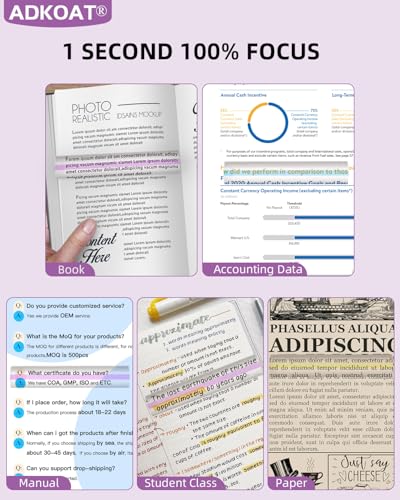 Clear 4-Pack Magnifying Mahjong Line Readers with Highlight Markers - Adkoat