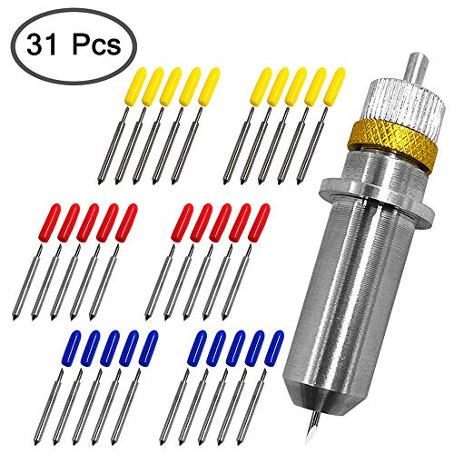 AFUNTA 30 Pcs Vinyl Cutter Blades Set 30/45/60 Degree for Roland Plotters