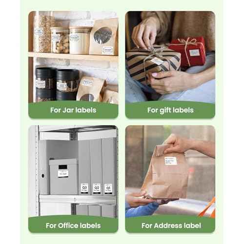 6-Pack Phomemo M110 Original Labels 1.57"x1.18"(40x30mm)Square Self-Adhesive Compatible with Phomemo M110/M120/M200/M220/M221 Label Printer for Barcode, Folder Name, Address, PriceTag, Homemade Label