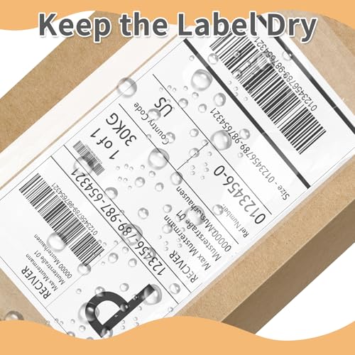 100 Clear Waterproof Shipping Label Sleeves with Strong Adhesive - 4.5 x 5.5 Inches