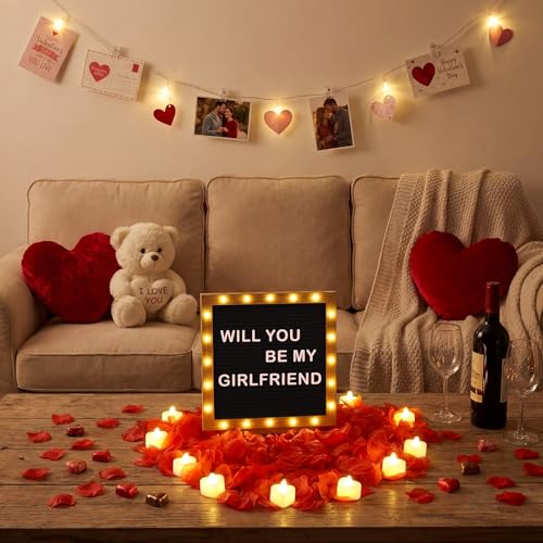 Ceenna Romantic LED Sign - Will You Be My Girlfriend? Black