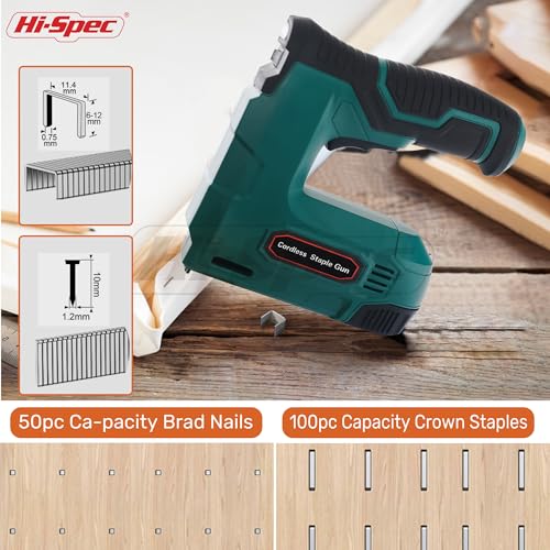 Hi-Spec 4V Cordless USB Staple Gun Kit with Case for Upholstery & DIY