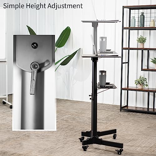 VIVO Height Adjustable Mobile Lectern Podium 40.5–49.3 in, 44 lb