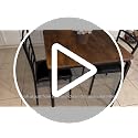 GarveeHome 3-Piece Dining Set for Small Spaces – Square Table with 2 Upholstered Chairs, Black