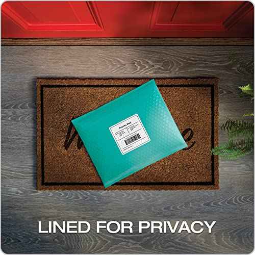 Quality Park Bubble Mailers, 8.25 x 11 Shipping Envelopes, Water Resistant Teal Poly Padded Envelopes, Redi-Strip Peel Off Closure, 25 Per Box (QUA85860)