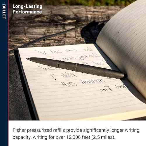 Fisher Space Pen Bullet Pen, Ballpoint, Tungsten, Cerakote Finish, Black Ink, Made in the USA