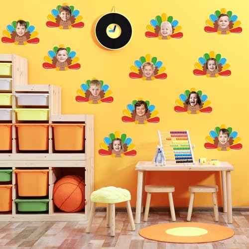 50Pcs Thanksgiving Turkey Cutouts Thanksgiving Turkey Bulletin Board Photo Cutout Fall Bulletin Board Decor Autumn Harvest DIY Craft Art School Home Party Favor