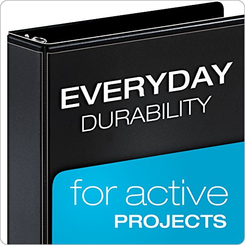 Cardinal 1-Inch Black Presentation View 3-Ring Binder | 4 Pack, Holds 225 Sheets