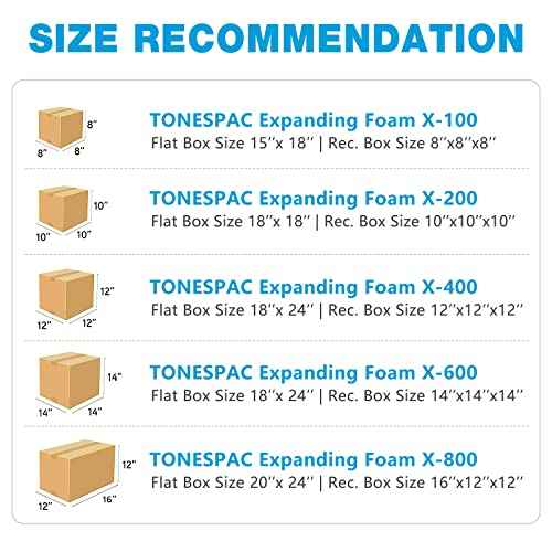 18¡± x 24¡± 8 PCS TONESPAC Instant Pack Quick Expanding Foam X-400 Packaging Bag for Packaging and Shipping