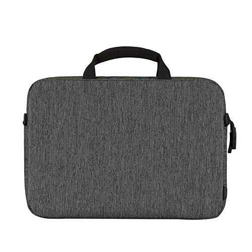 Incase City Brief Messenger Bag for 16 inch Laptops and Tablets - Plush Fleece Lined Laptop Compartment, Quick Access Pocket for Accessories, Adjustable Shoulder Strap - Heather Black/Gunmetal Grey
