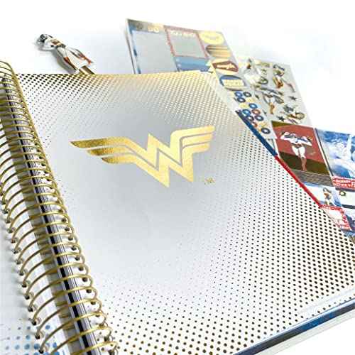 Paper House Productions DC Comics Wonder Woman 12 Month Undated Planner Set with Month and Event Flag Stickers and More!