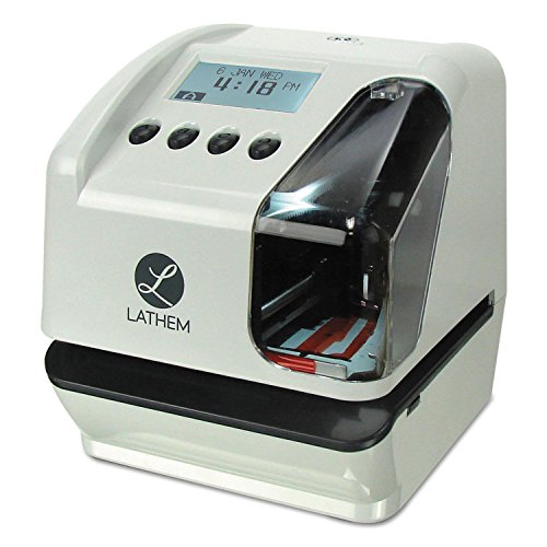 Lathem LT5000 Electronic Multi-Line Document Stamp with Custom Text and Date/Time