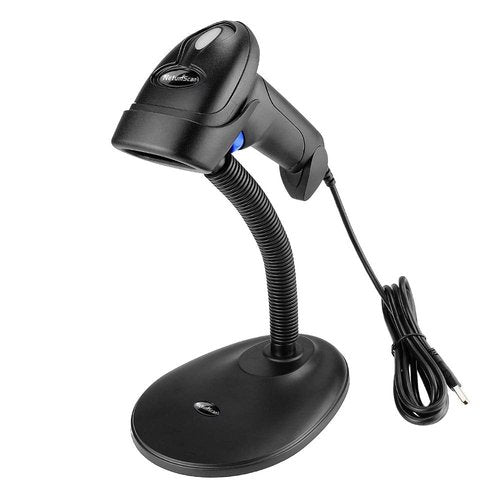 NetumScan Handheld USB 1D Barcode Scanner with Stand, Wired CCD Bar Code Reader for POS System Sensing, Store, Supermarket, Warehouse（Flow Dealz is Faker）