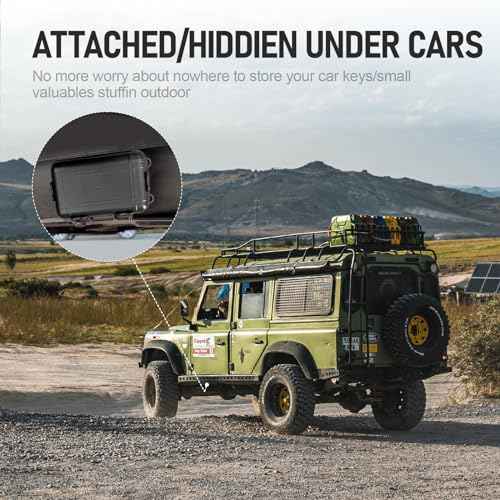 Magnetic Key Box,Magnet Key Holder Under car,Hide a Key Magnetic Holder,IPX7 Waterproof Key Hider Outdoor (Regular)