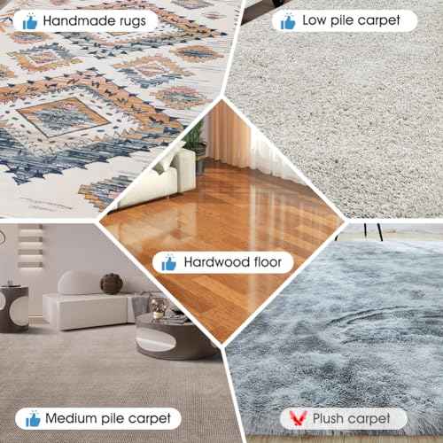 Office Chair Mat for Carpet,Heavy Duty Desk Chair Floor Mat for Carpet Hardwood Floor Clear 48x32 Inches 2 * 3 Rectangle