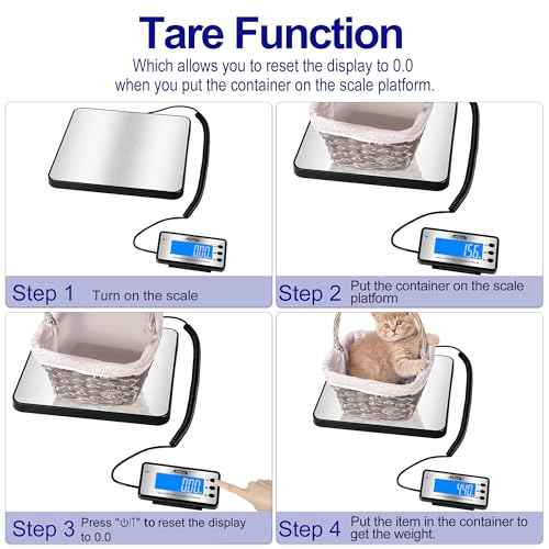 ACTECK Digital Shipping Postal Scale, 460 lb x1oz High Accuracy with Stainless Steel Platform, LCD Backlight, Four Reading Modes, Tare/Hold Function, Battery AC Adapter Incuded