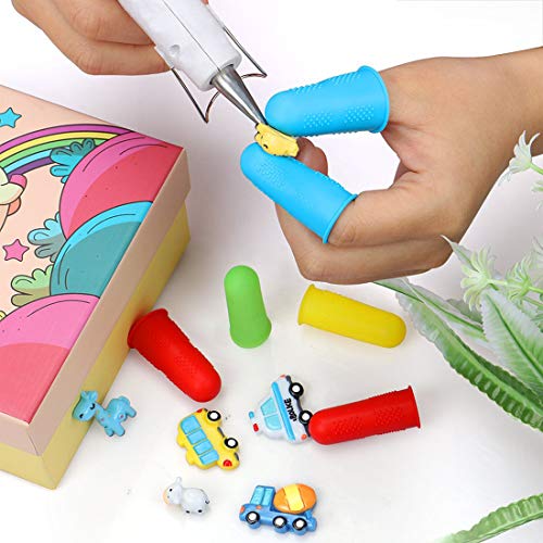 Silicone Finger Caps for Hot Glue Guns - Burn Protection & Crafting Accessories, 3 Sizes