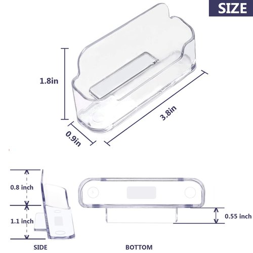 vrupin Business Card Holder for Desk - 16 Pack Acrylic Business Card Holder , Fits 30-50 Business Cards Display Business Card Stand Desktop Business Card Holders for Exhibition