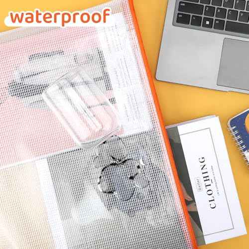 20pcs Mesh Zipper Pouch Bags, Puzzle Bags, A3 17x12 Inches Large Reusable Pouches for Organizing Classroom and Storage, Extra Large Zipper Pouch, Board Game Storage