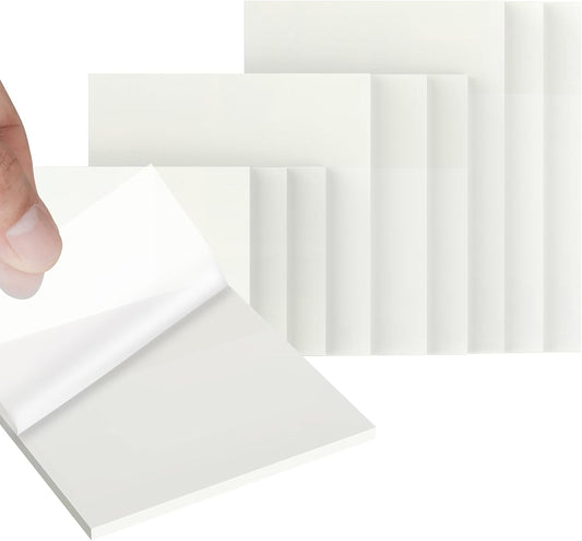 (3 Sizes 9 Pads 450 Sheets) Transparent Sticky Notes for Bible Study, Book Annotation & Office,College Supplies- Clear Sticky Notes, Repositionable, Strong Adhesive