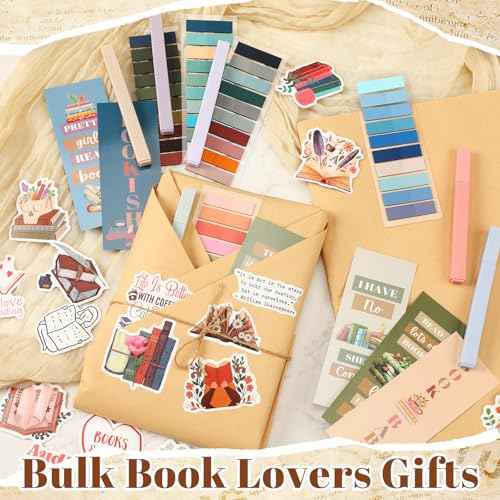 24 Set Blind Date with a Book Gift Box Supplies Kits Excluding Books Book Club Gifts Bulk for Women Book Lovers Bookish Gifts Librarian Readers Gifts for Teachers Friends Men (Brown)