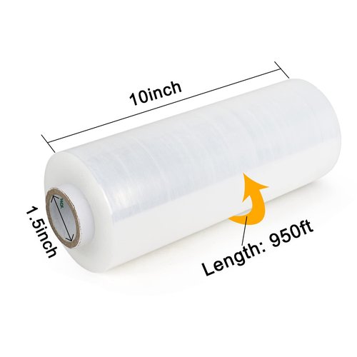 BOMEI PACK 10" Clear Stretch Wrap 4Pack 950ft Stretch Cling Durable Adhering Packing Moving Packaging Heavy Duty Shrink Film Stretch Wrap
