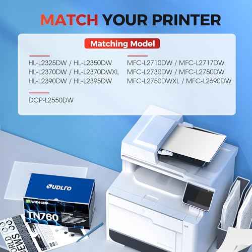 TN-760 - TN760 Toner for Brother Printer - Replacement for Brother TN760 TN-760 TN730 TN-730 Toner Compatible with MFC-L2750DW HL-L2370DW MFC-L2710DW HL-L2350DW HL-L2390DW DCP-L2550DW Printer(4 Black)