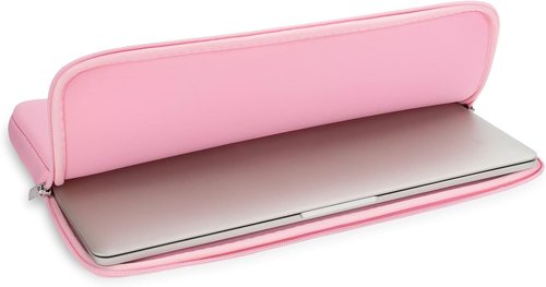 RAINYEAR 13-Inch Laptop Sleeve Case - Includes Accessories Pouch for MacBook Air/Pro (Pink)