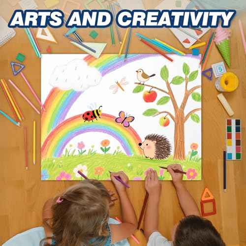 Chell Large Size 22" x 28" White Poster Board Heavyweight, for School Craft Project, 85 lb. Cover Weight, 50 Count