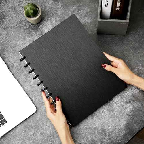 Yoment 2 Pack Discbound Notebook Refillable 5 Subject Notebook 8.6" x 12" Customizable Spiral Journal with Removable Pages 120 Disc Planner with Dividers & 12 Tabs for Work Meeting School