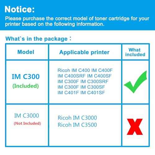 LCL IMC300 IMC400 Black Toner Cartridge 842378 Replacement for Ricoh IM C400 IM C400F IM C400SRF IM C300F IM C300SRF IM C300F IM C300SF IM C400SF IM C401F IM C401SF Printer (1-Pack)