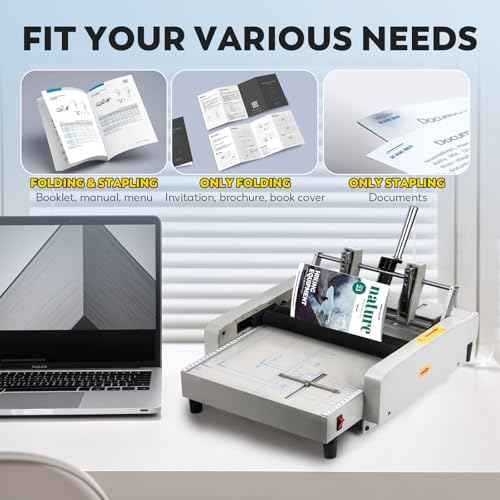 CGOLDENWALL Booklet Maker A3 Paper Folder Stapler Machine, MAX 11.7"¡¿16.5" Book Binding Folding Saddle Stitch, for Factory School Home Church, Brochures Manuals Invitations