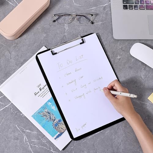 Mr. Pen Plastic Clipboard 12.5 x 9 Inches - Black, 2 Pack