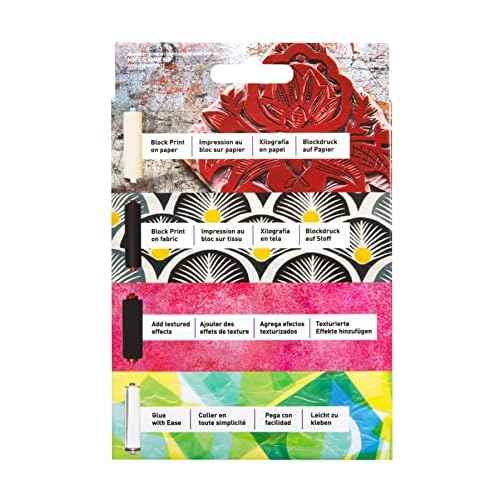 Speedball Pop-in 4" Roller Brayer Kit, Foam, Rubber, Hard Rubber & Acrylic