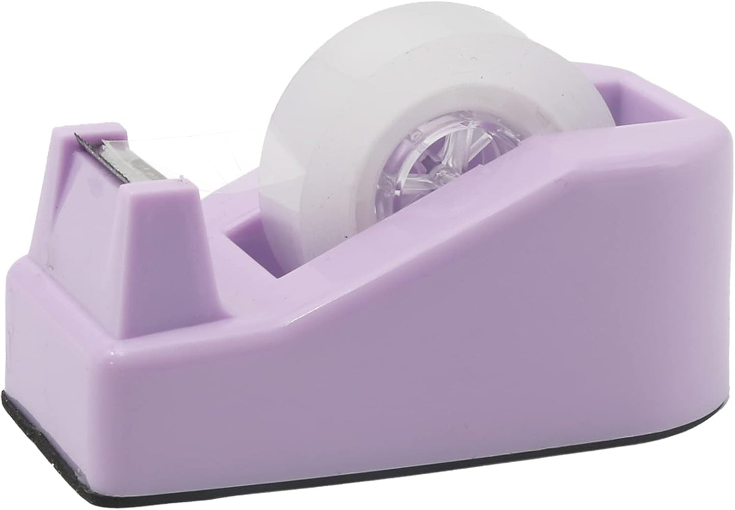 Skiennix Heavy-Duty Desktop Tape Dispenser - Floral Design with Weighted Non-Skid Base | Macaron Purple