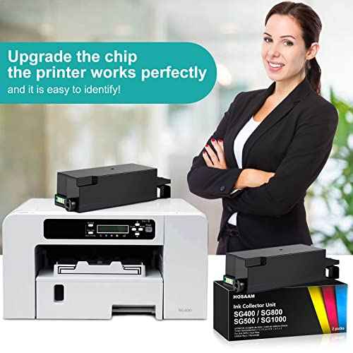 SG400 Waste Collection Unit for Sawgrass Virtuoso SG400 SG500 SG1000 SG800 Ricoh GC41 Printer (2 Packs)