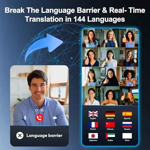 Ai Translation Earbuds Real Time 144 Languages, Bluetooth 5.4 LCD Touch Screen Translator Earbuds, Audifonos Traductores Ingl?s Espa?ol for Travel, Business & Learning with Charging Case