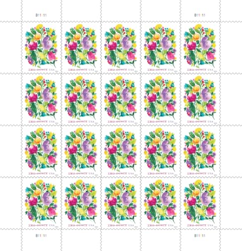 United States Postal Service Wedding Blooms 2 oz. Postage Stamps - Set of 20