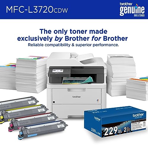 Brother MFC-L3720CDW Wireless Color Laser Printer with Scanner, Copier, Fax, Auto Duplex, 250-Sheet Tray - New / Printer