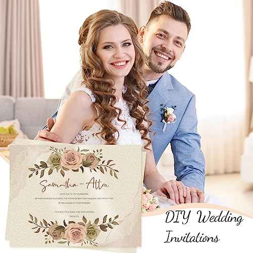 250 Sheets 8.5 x 11 Inch Metallic Paper Shimmer Card Stock 80lb 210 Gsm Double Sided Card Stock Printer Paper for Weddings Birthdays Craft Use Invitations Certificates DIY Cards (Cream)