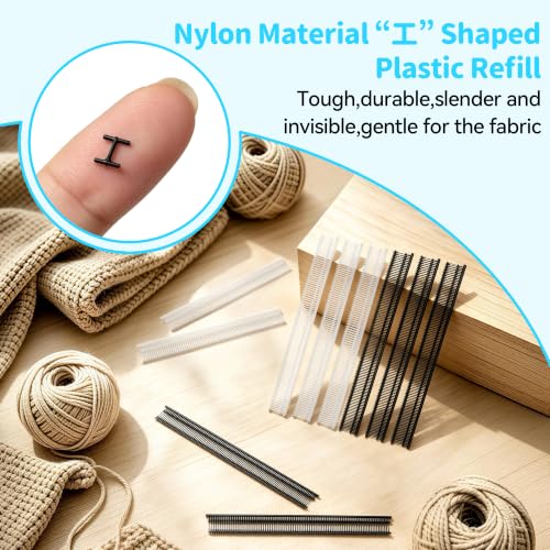 0.18 Inch Stitch Gun Refills 2000 PCS - LATILIPS (1000 Black, 1000 White) for Mini/Micro Stitching