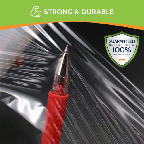 PackagingSuppliesByMail 3-Inch x 1000' 80 GA Mini Stretch Film with Handle - Heavy Duty Wrap (18 Rolls) - Variation 3 Inch / 80 GA