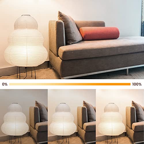 Akari Noguchi Ambient Lighting Japanese Paper Lantern Floor Lamp ? Rice Paper Lantern Lamp ? Japanese Japandi Floor Lamp for Soft Ambient Lighting